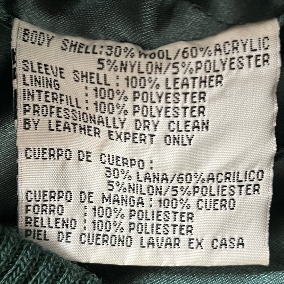 Vintage Michigan State varsity Leather wool blend Jacket - Picture 7 of 8